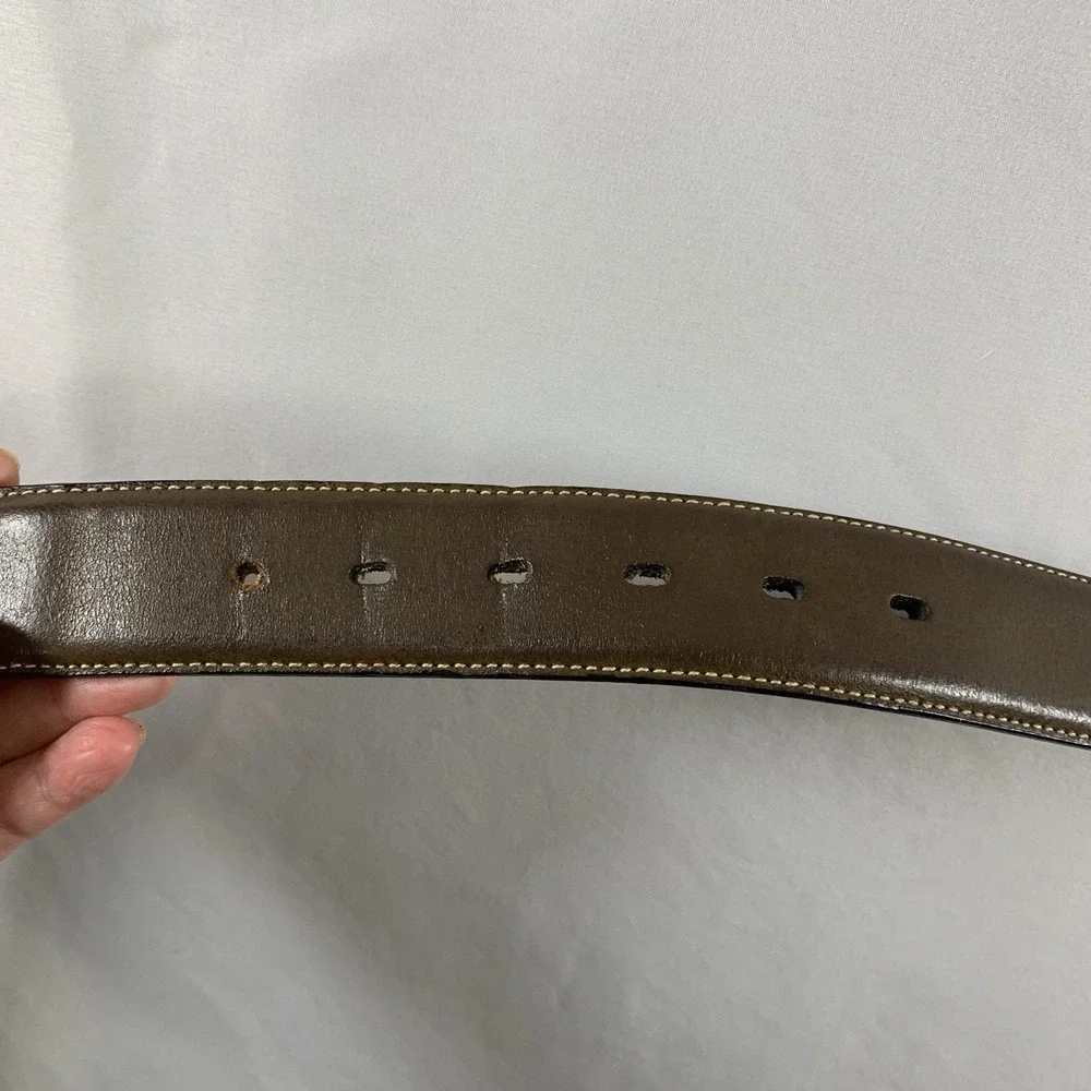 Nocona Mens Genuine Leather Western Concho Belt Size 42 Brown Cowboy Rodeo